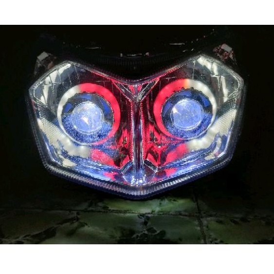 Projie Laser Supra X 125 FI Super Terang Sinar Menyebar PNP Soket