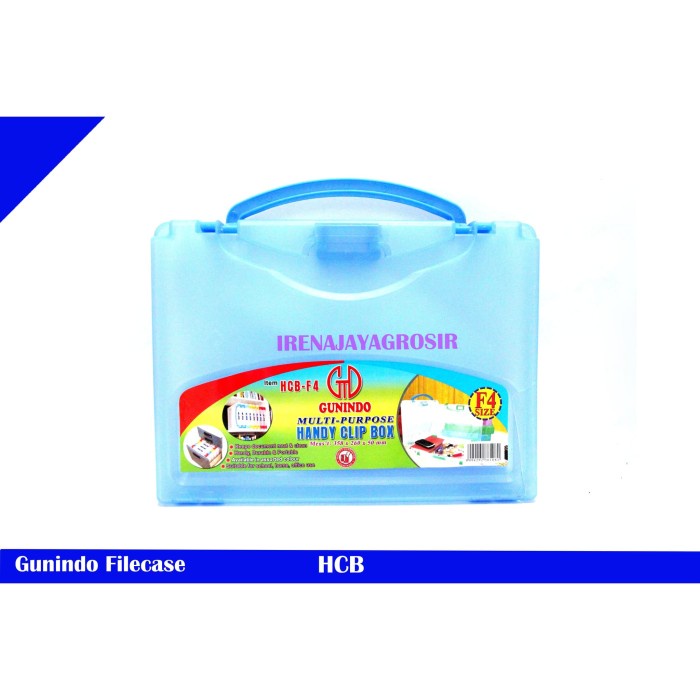 

Terlaris Gunindo Handy Clip Box F4 / Tempat Dokumen Bentuk Koper
