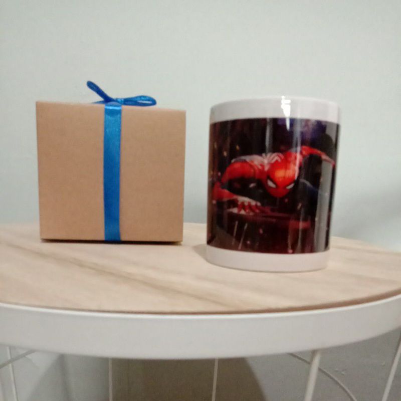 mug Spiderman/ Spiderman mug / Marvel mug/ mug custom / mug import/ include box Kraft pita/ mug anak