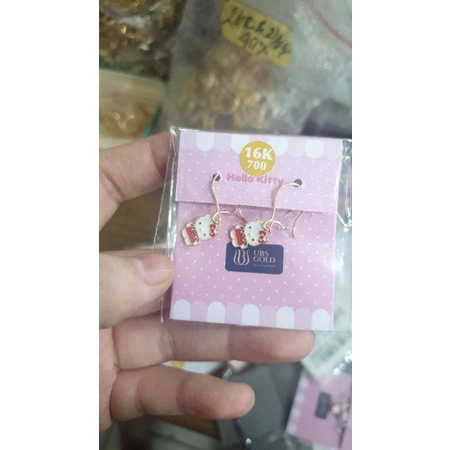 anting anak agogo gantung hello kitty karakter kucing besar emas asli 700 70% 16k
