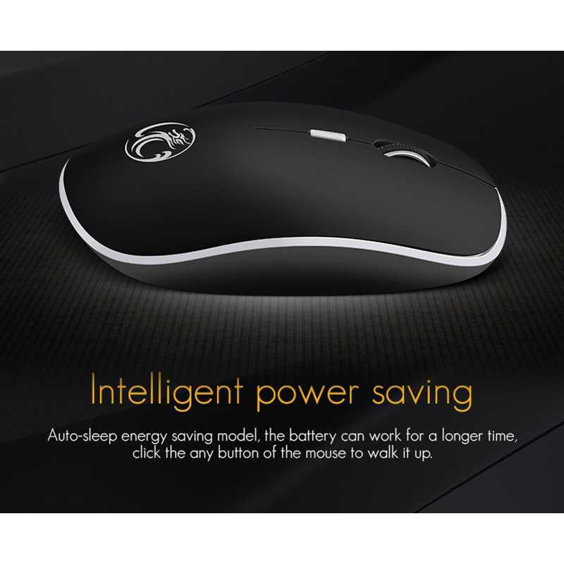 iMice Super Slim Silent Optical Wireless Mouse 2.4GHz 1600DPI -1600