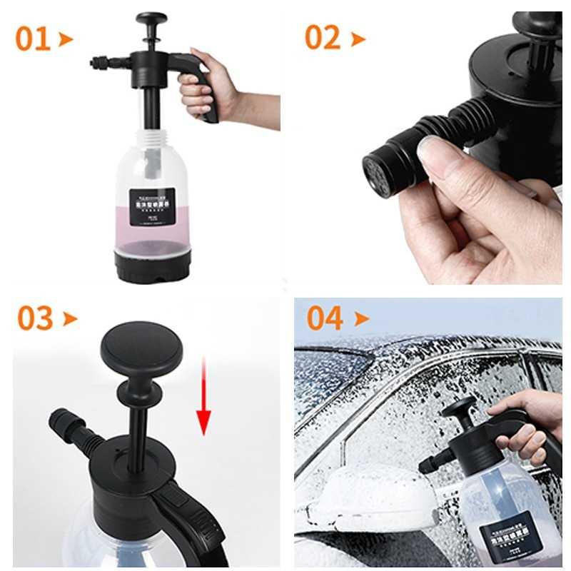 WUJIE Alat Semprot Cuci Mobil Busa Hand Pump Adjustable Nozzle 2L U13