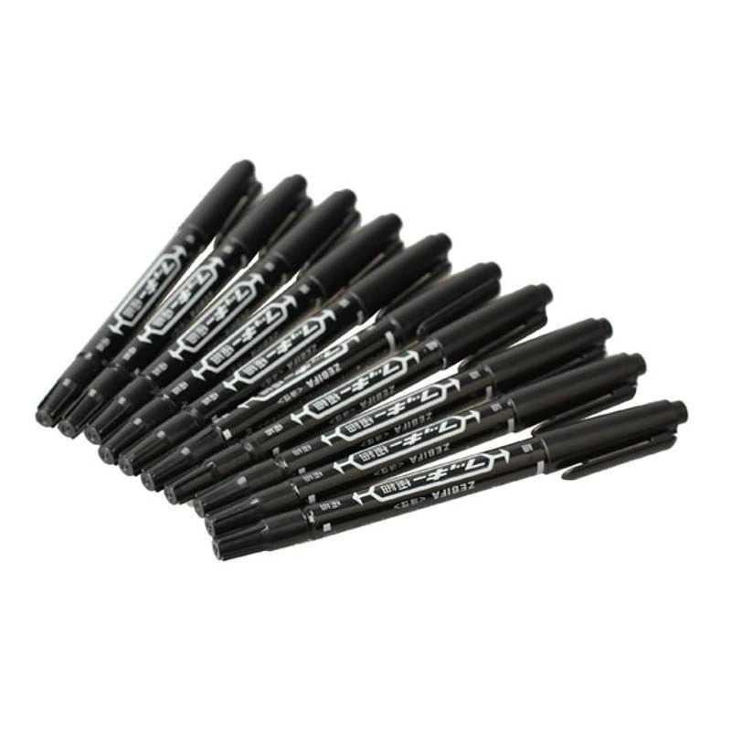 ZEBILI Spidol Permanen Serbaguna Dual Head Marker Waterproof 10 PCS O-120-MC