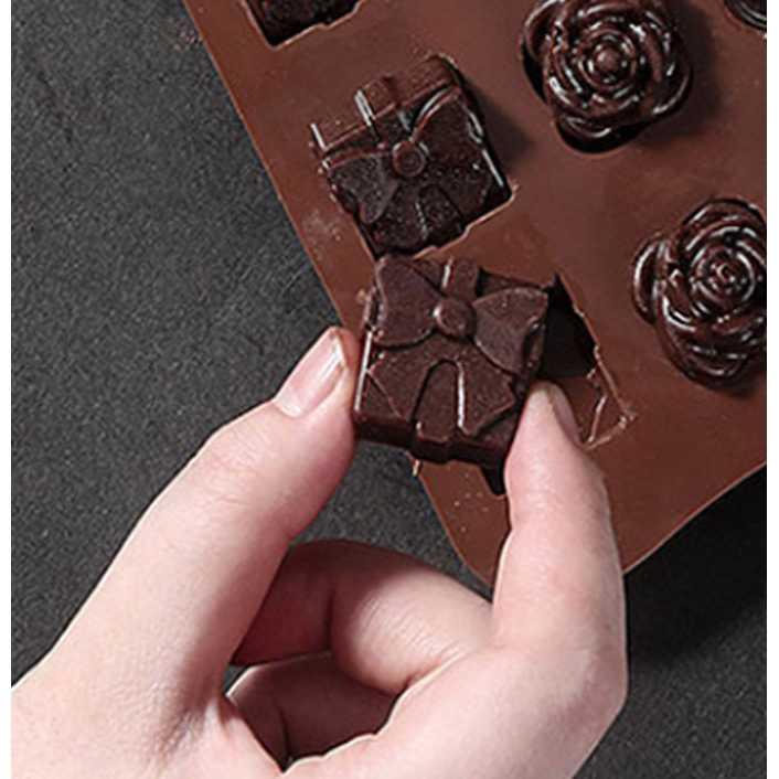 AILEHOPY Cetakan Coklat Es Batu Ice Cube Tray Mold Model Love DU997 Cetakan Es Batu Cetakan Es Krim Cetakan Es Batu Silikon Cetakan Silikon Silicon Sendok Silikon Bayi Cetakan Es Krim Silikon Cetakan Es Mesin Es Batu Kristal Cetakan Es Krim Bayi Es Batu K