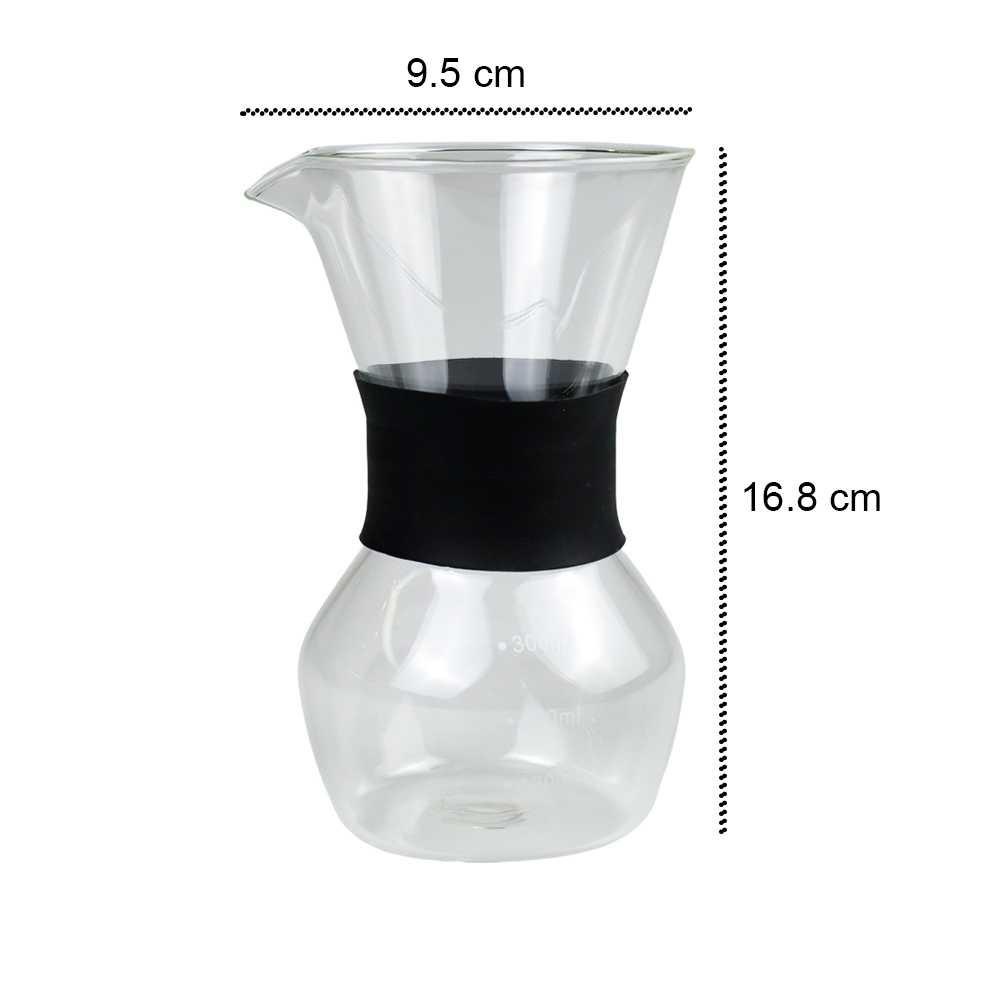 One Two Cups Coffee Maker Pot V60 Drip Teko Kopi Barista Glass - SE111