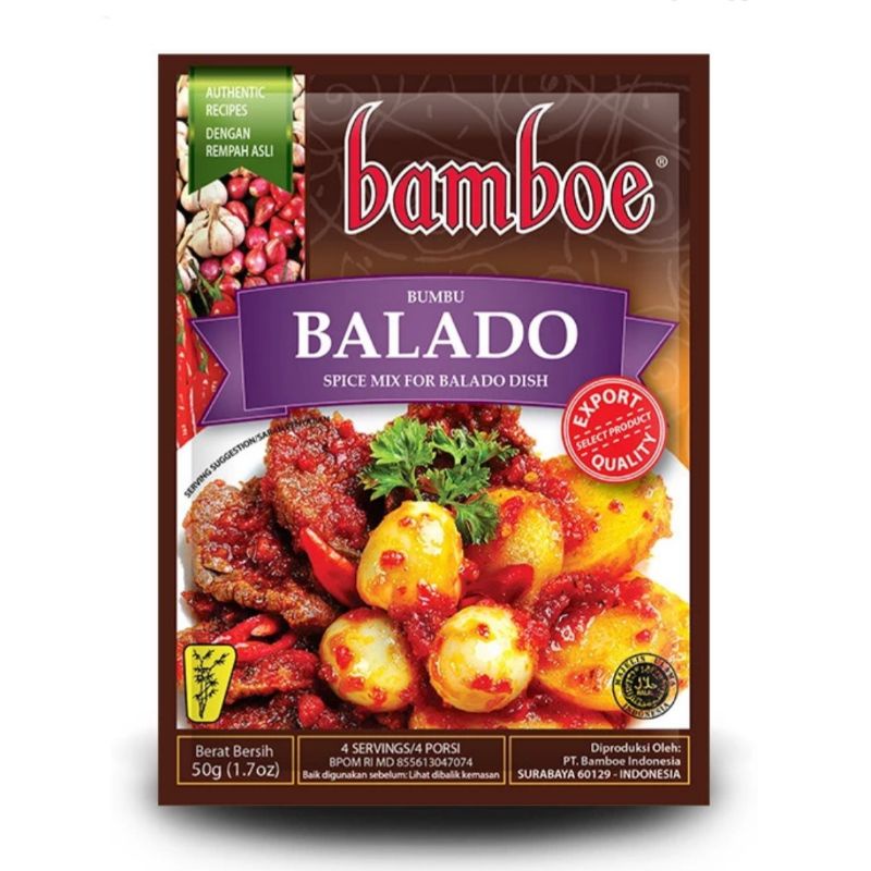 

BAMBOE Balado | Bumbu Instan Masakan Khas Indonesia