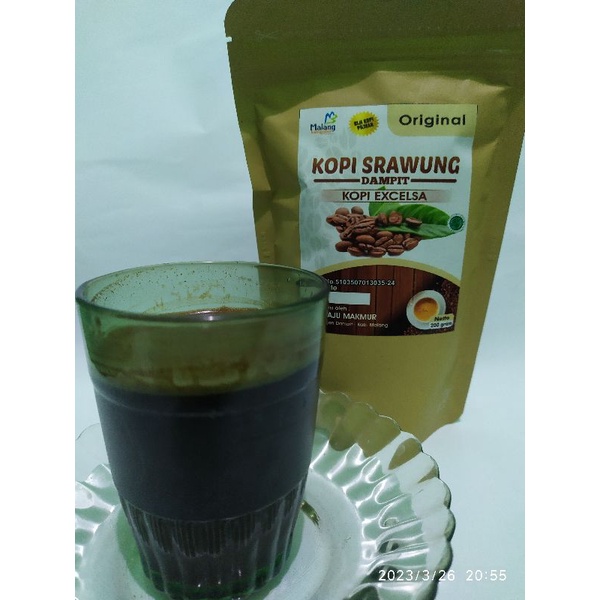 

Kopi Dampit Excelsa giling dan Roasbean