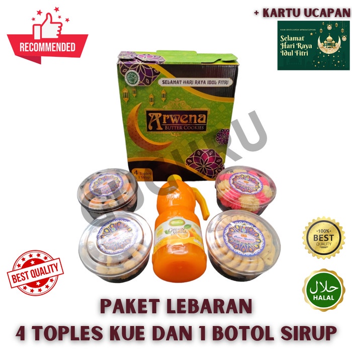 

DELPH- PAKET Kue Kering Special Lebaran MURAH Pasti ENAK Edisi Kue dan Sirup - 1 Sirup 4 Kue, TANPA kartu TERMURAH