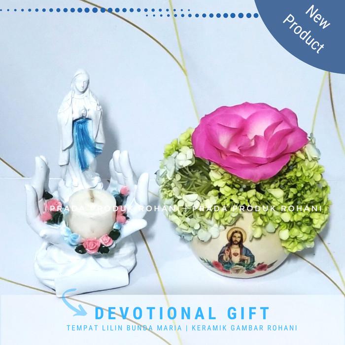 Tempat lilin Bunda Maria/Patung Lourdes/Rosario fosfor/Hadiah rohani