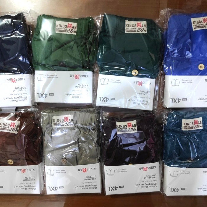 Terlaris Boxer Boxer Kingsman Jumbo, 4Xl - 5Xl, Warna Random
