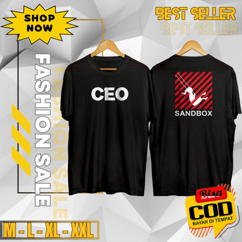 Kaos Korea Baju Distro Original Tshirt Pria Dewasa Branded Cowok Cewek Keren Kekinian Import CEO San