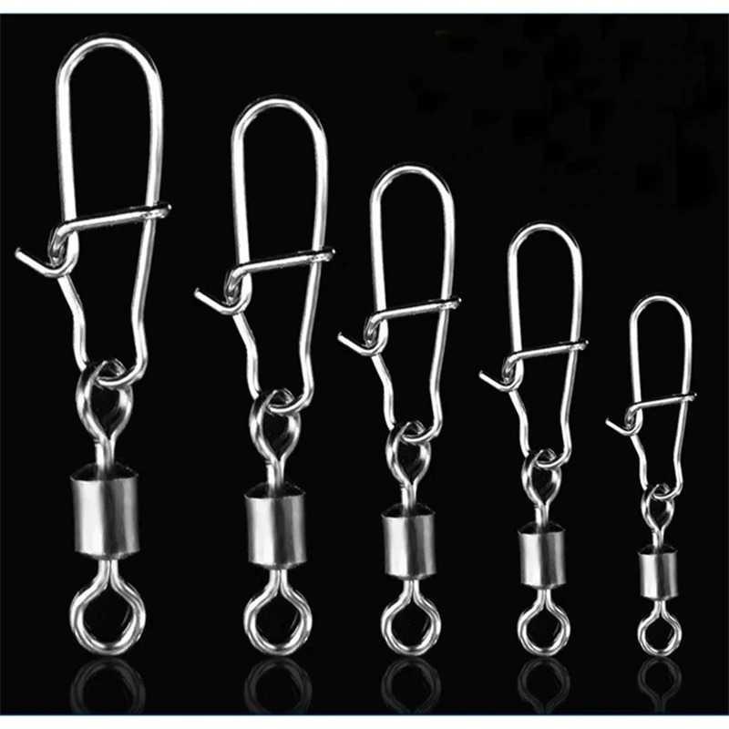 YU GUI FEI Konektor Kail Pancing Snap Swivel Hook 30mm 8PCS S20 Pancing Kail Pancing Pancingan Pancing Belut Kail Pancing Set Pancing Ikan Mata Pancing Kail Pancing Set Pancing Set Lengkap Alat Pancing Lengkap Pancing 1 Set Kail Belut Pancing Belut Sawah