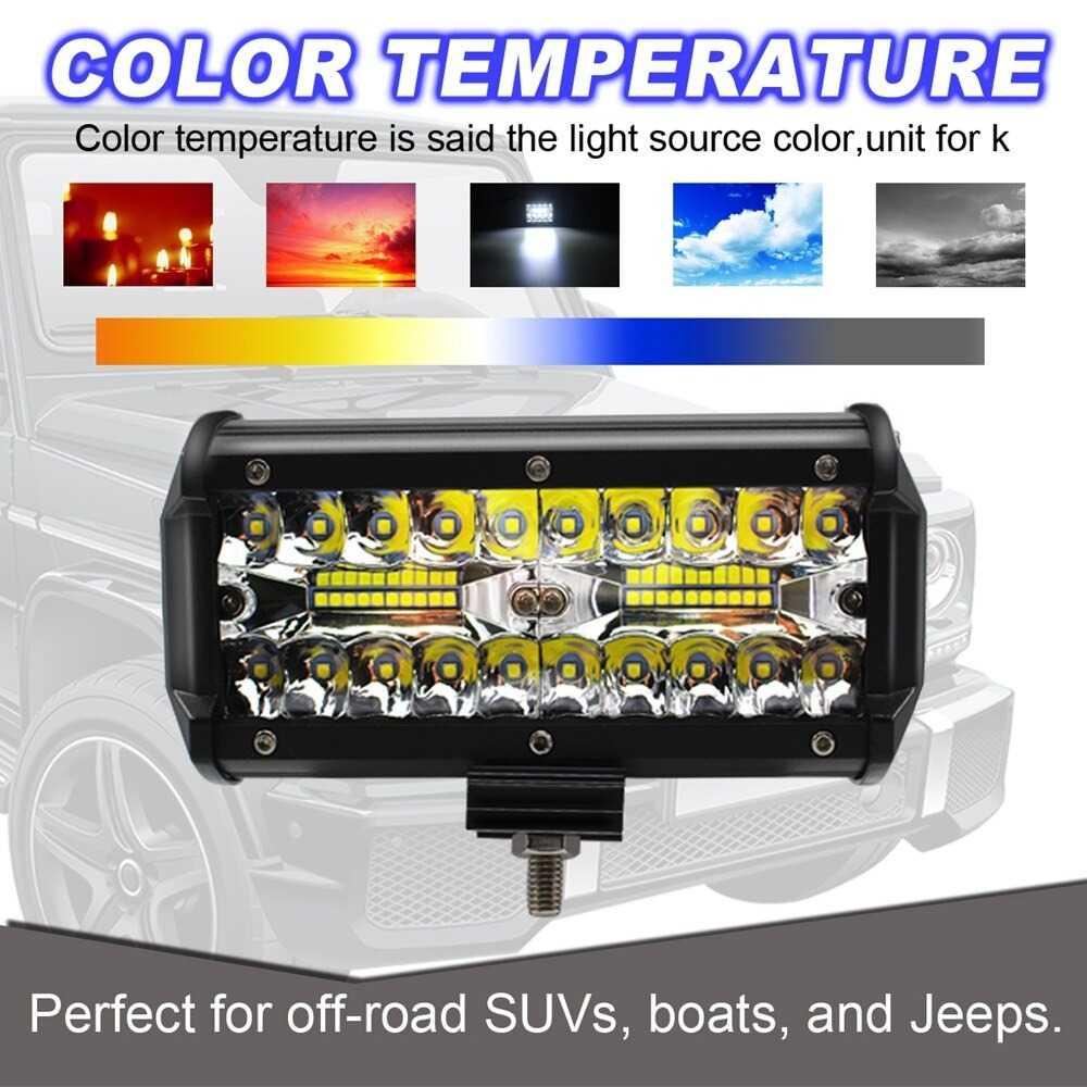 Lampu LED Spot Lightbar Mobil Truck ATV SUV 4WD 7 Inch 120 W - C8-1519