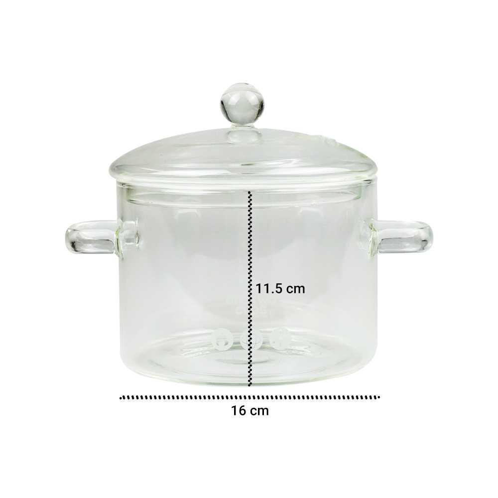 Panci Masak Stewing Soup Pot Glass YWJ-1265 One Two Cups Pot Panci Anti Lengket Stainless Dandang Panci Stainless Panci Tutup Kaca Panci Serbaguna Panci Jawa Pan Anti Lengket Dandang Nasi Panci Kaca Alat Masak Camping Panci Stainless Steel Panci Masak Mie