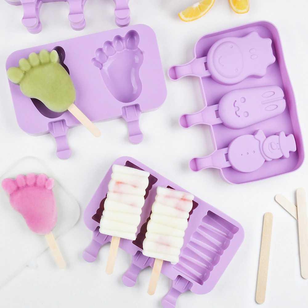 SJ Cetakan Es Krim 3 Hole Silicone Mold Dessert 50 Popsicle JSC8004 Cetakan Es Batu Cetakan Es Krim Cetakan Es Batu Silikon Cetakan Silikon Silicon Sendok Silikon Bayi Cetakan Es Krim Silikon Cetakan Es Mesin Es Batu Kristal Cetakan Es Krim Bayi Es Batu K