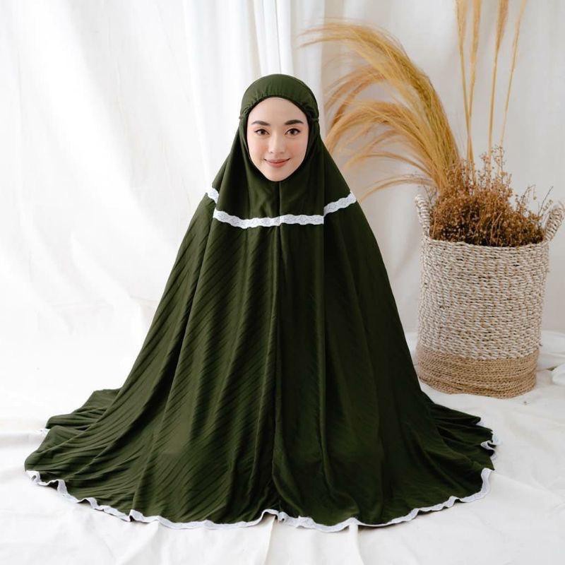[Ready] Mukena Premium Mukena Plisket Renda Dewasa Central Busana √ J16 / Mukena Dewasa Katun Prada 