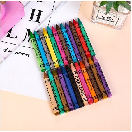 

Pensil Crayon 24 Warna / Crayon Set Anak 24 Pcs / Art Set Anak