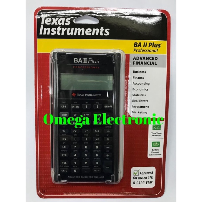 

Texas Instruments Ba Ii Plus Professional Financial Calculator Kuliah