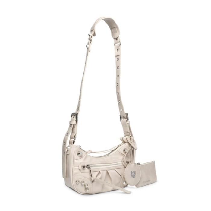 TAS STEVE MADDEN HAND BAG BGLOWING HOBO BONE / PINK NEW ORIGINAL