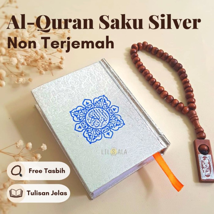 

[Qtsilver] Al Quran Saku Silver Murah Free Tasbih Cover Silver