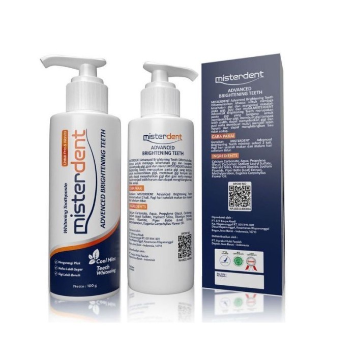 Misterdent Brightening Advanced Odol Perontok Karang Gigi Pemutih Gigi - MISTERDENT