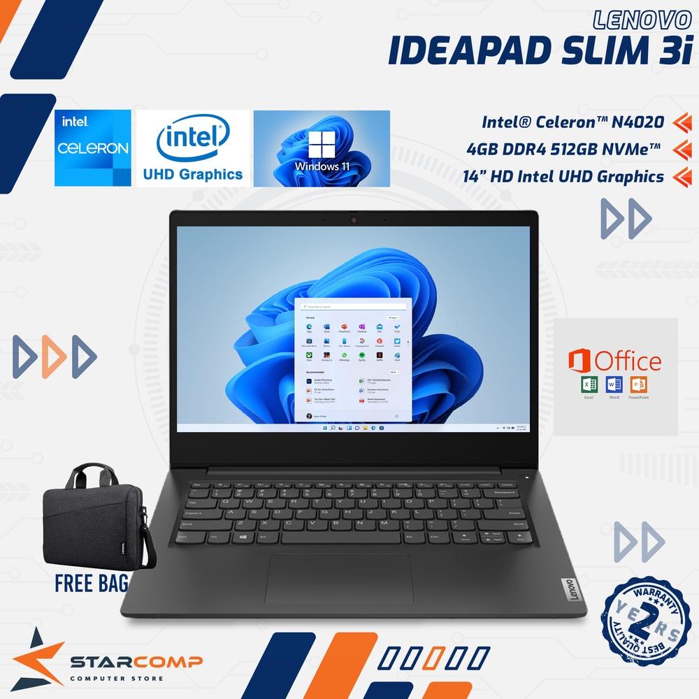 LENOVO IdeaPad Slim 3i Celeron N4020 4GB 512GB SSD 14" W11+OHS