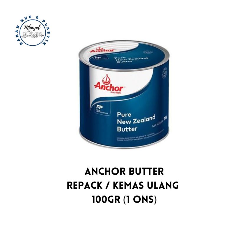 

(REPACK ATAU KEMAS ULANG) Anchor Pure New Zealand Butter Salted / Mentega Anchor Repack 100gr (1 ons)