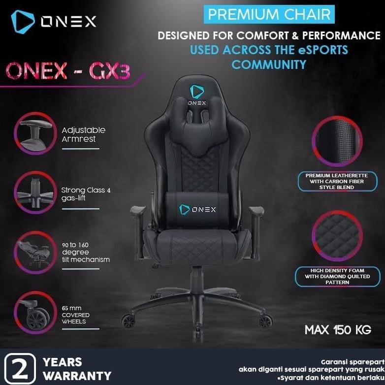 ONEX GX3 Premium Quality Gaming Chair Kursi GX 3 GX-3