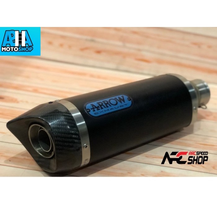 Knalpot Arrow Thunder Black Yamaha R15 V3 Xsr 155 Mt15 Fullsystem