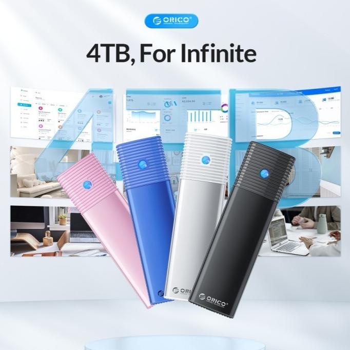 ORICO PWDM2-G2 USB3.2 Gen2 Type-C M.2 NVMe/SATA SSD Enclosure (10Gbps)