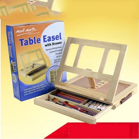 

Terlaris Stand Kayu Lukis Portabel Meja Lipat Easel Meja Alat Melukis Set