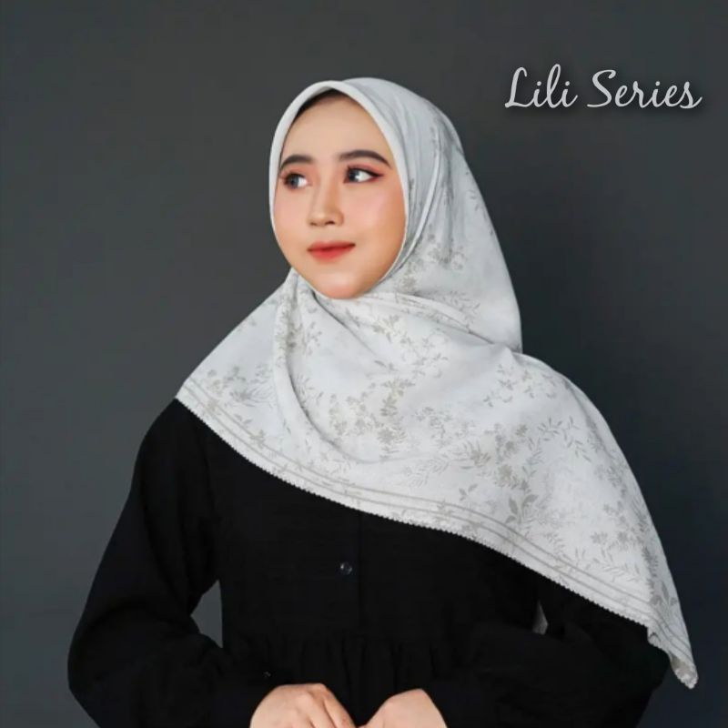 TERBARU SEGIEMPAT DENAY KW PREMIUM MOTIF LILY/SEGIEMPAT VOAL PREMIUM MOTIF LILY SERIES/ARABIC SCARF 