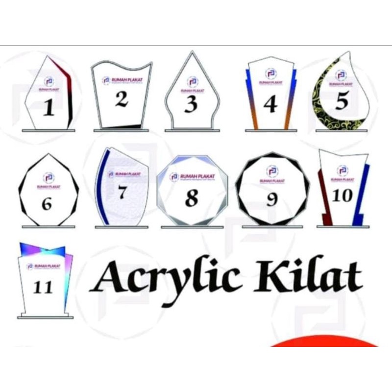 Bahan Plakat Akrilik Polos Kosong Termurah Langsung Kirim