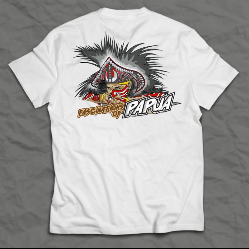 t-shirt distro Papua Indonesia || baju kaos tradisional papua culture || baju kaos distro pria wanit
