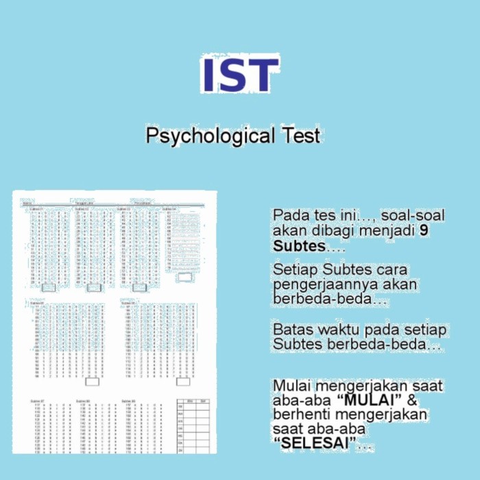 Terlaris Psikotes Ist (Software Ms. Excel)