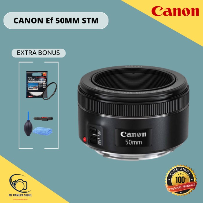 Lensa Kamera Canon 50Mm F 1.8 Is Stm Baru Dan Original Harga Promo