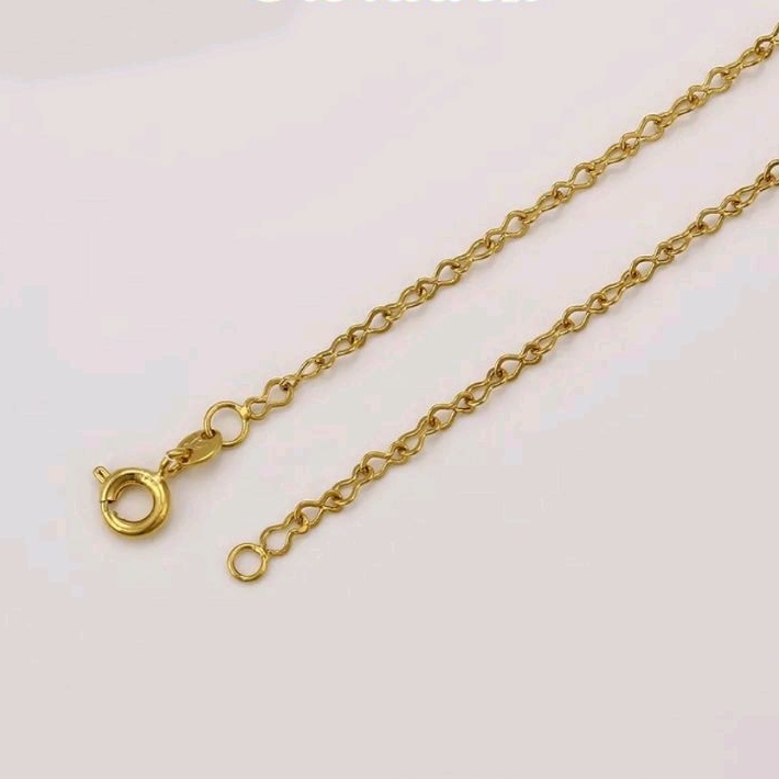 kalung polos liontin titanium anti karat