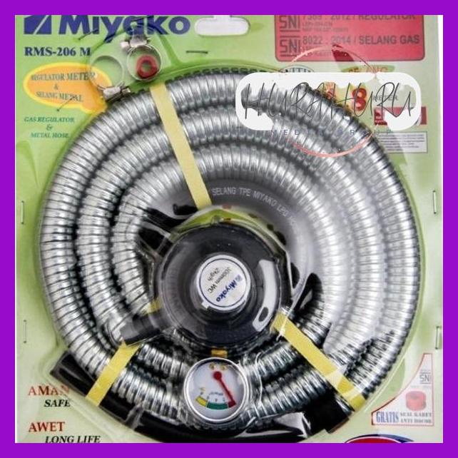Big Sale  Selang Dan Regulator Rms206M Kompor Gas Lpg Miyako Rms-206 M Rms 206M Regulator Set Tekana