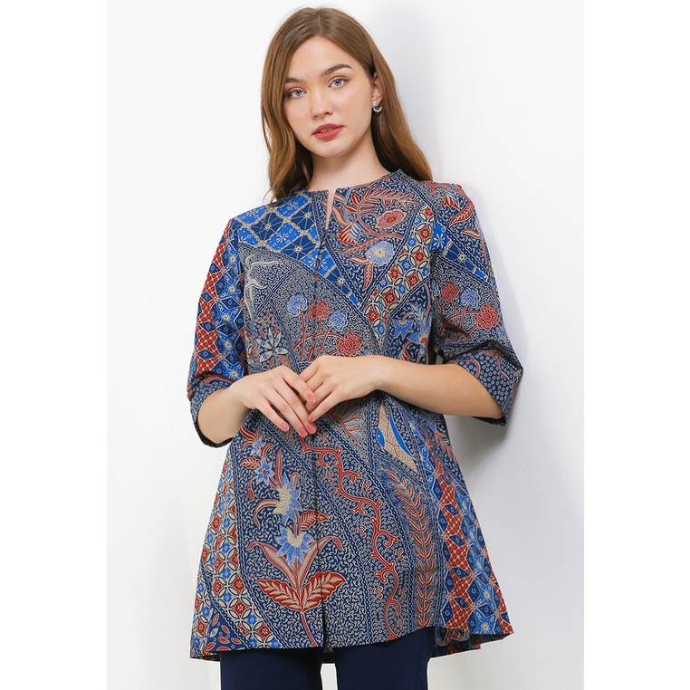 Blouse Wanita Danar Hadi Original Tambal Maneko Cewek Modern Ethnic Katun Panjang Perempuan