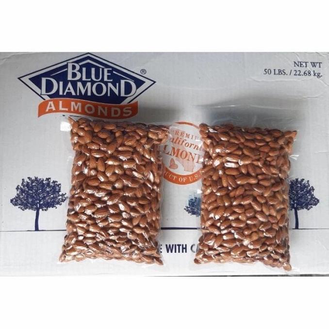 

Kacang Almond Mentah Kupas Utuh Raw Whole Blue Diamond 1kg
