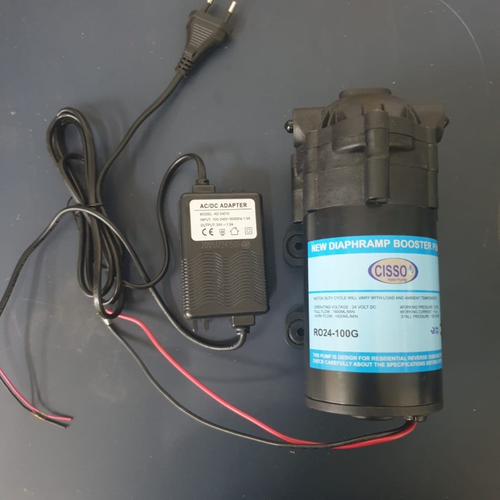 CISSO RO BOOSTER PUMP 24V + ADAPTOR / POMPA RO CISSO 100 GPD