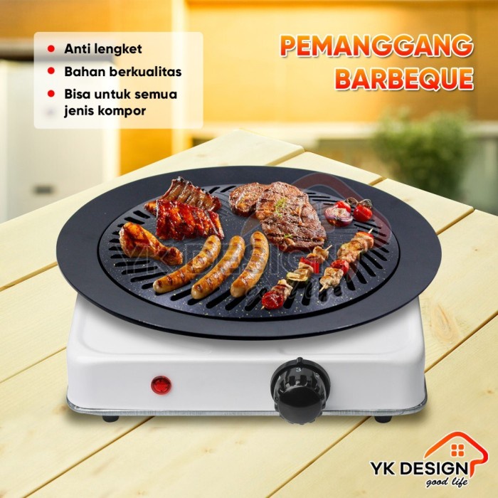 grill pan  YK DESIGN Tempat Pemanggang Daging BBQ Grill Pan /Alat panggang YK-818(B4O5) pemanggang d