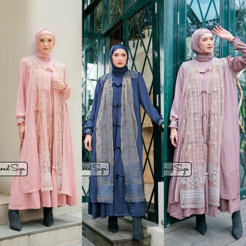 Gamis Secondsign.XERA DRESS SECONDSIGN.DRESS SECONDSIGN RAYA SERIES PART 2
