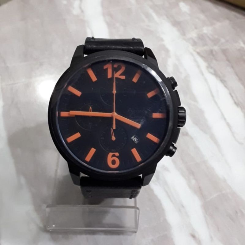 ALEXANDRE CHRISTIE JAM TANGAN 6267 MC HITAM ORANGE ORIGINAL