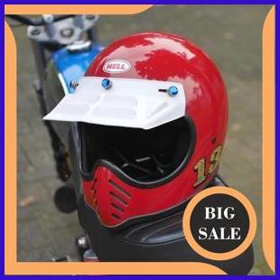 Helm Helmet BELL MOTO 3 vintage original merah XL suku cadang 54PR23
