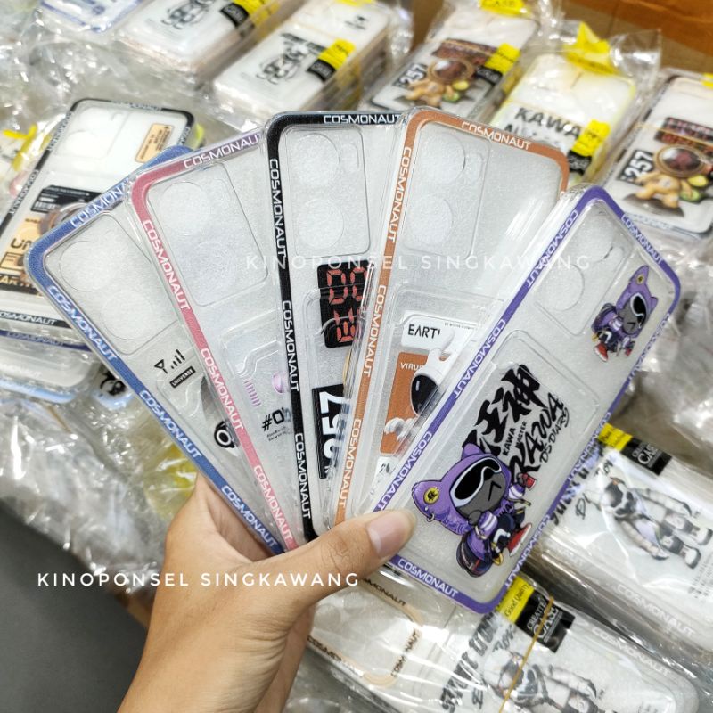 Premium Clear Case Motif Slot Card + Protect Camera Lens Vivo T1 5G Y75 5G Y51 2020 Y33S Y21S Y21A Y