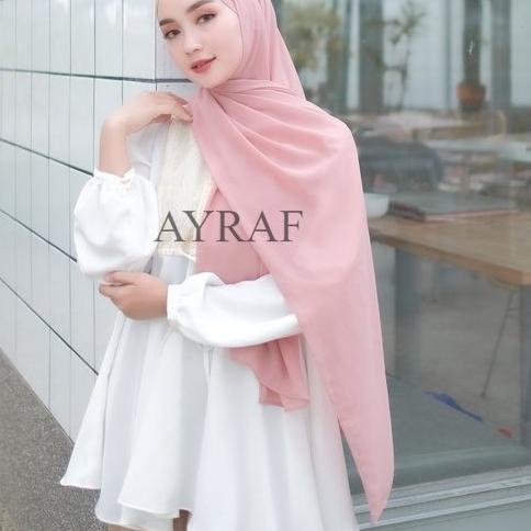 jilbab pashmina ceruty baby doll/pasmina ceruty baby doll/pashmina ceruty bebydoll warna rose gold