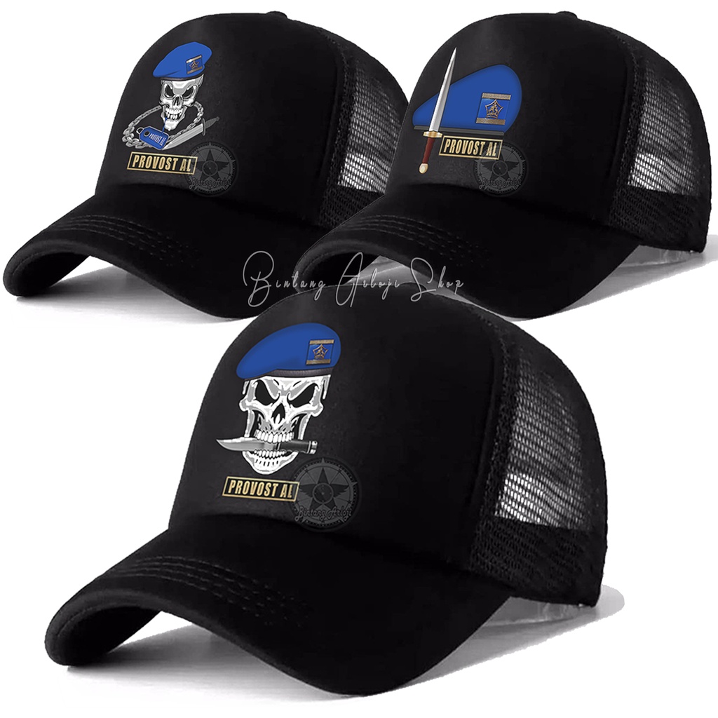 (Exclusive) Topi Custom Pom TNI - AL Angkatan Laut Light Gold