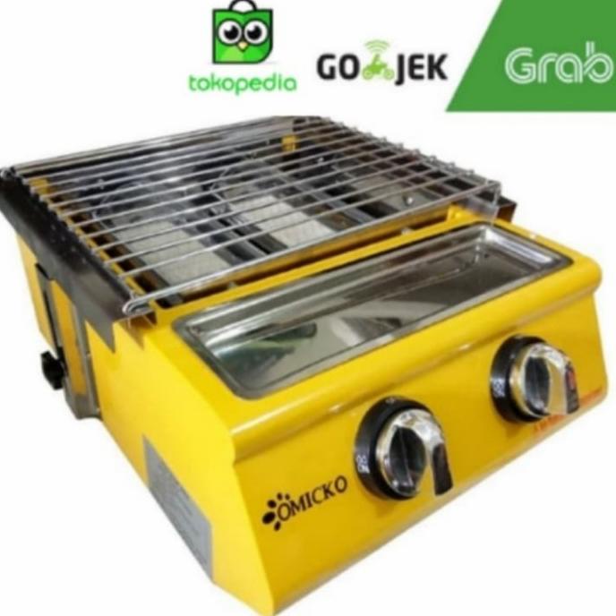 kompor pemanggang 2 tungku/kompor sosis bakar sate BBQ