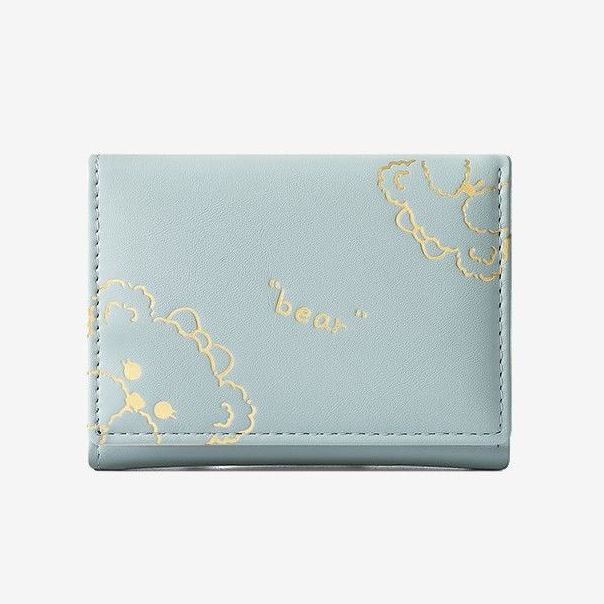 Sera 2022 produk baru dompet pendek perempuan beruang lucu super cute mahasiswa ins bagian tipis gadis dompet gadis jantung Korea Selatan